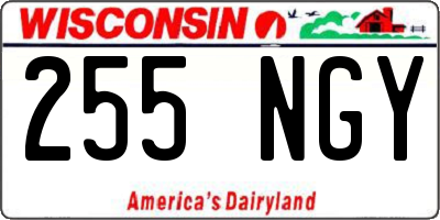 WI license plate 255NGY
