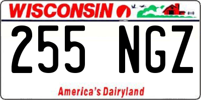 WI license plate 255NGZ