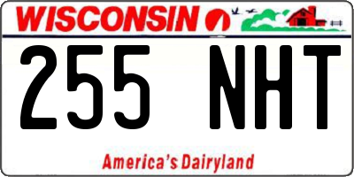 WI license plate 255NHT