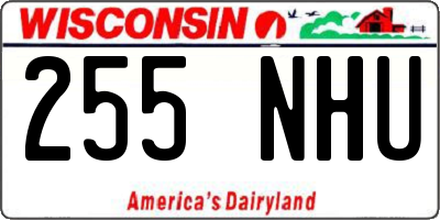 WI license plate 255NHU