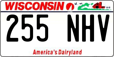 WI license plate 255NHV