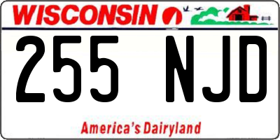 WI license plate 255NJD