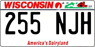 WI license plate 255NJH