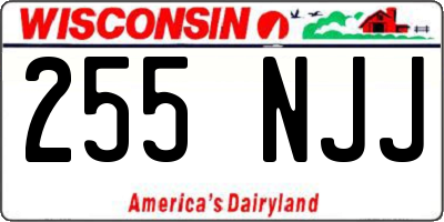 WI license plate 255NJJ
