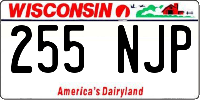 WI license plate 255NJP