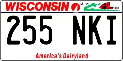WI license plate 255NKI