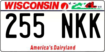 WI license plate 255NKK