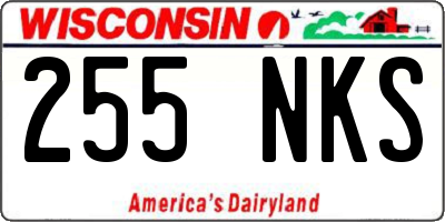WI license plate 255NKS