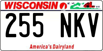 WI license plate 255NKV
