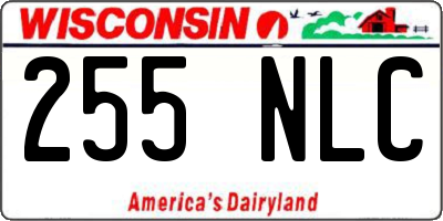 WI license plate 255NLC