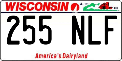 WI license plate 255NLF