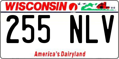 WI license plate 255NLV