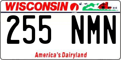 WI license plate 255NMN