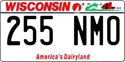 WI license plate 255NMO