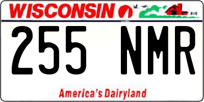 WI license plate 255NMR