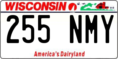 WI license plate 255NMY