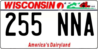 WI license plate 255NNA