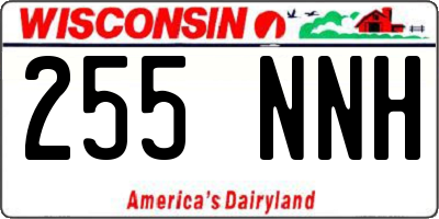 WI license plate 255NNH
