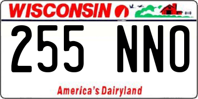 WI license plate 255NNO