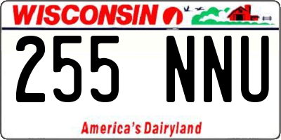 WI license plate 255NNU