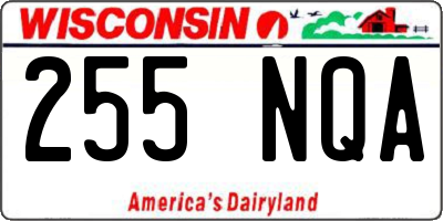 WI license plate 255NQA