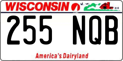 WI license plate 255NQB