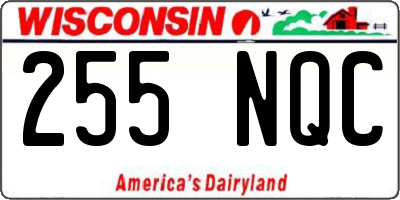 WI license plate 255NQC
