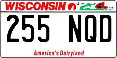 WI license plate 255NQD