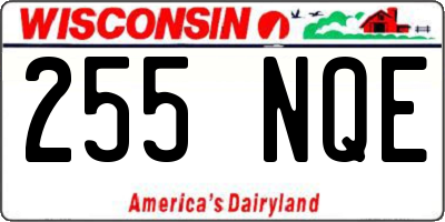 WI license plate 255NQE