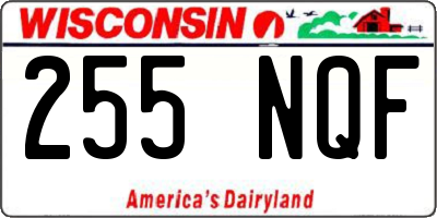 WI license plate 255NQF