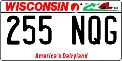 WI license plate 255NQG