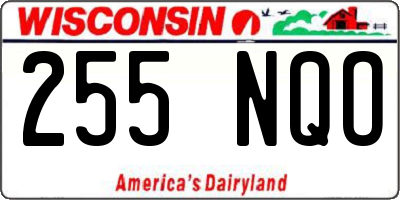 WI license plate 255NQO