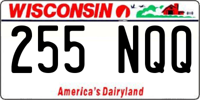 WI license plate 255NQQ