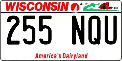 WI license plate 255NQU
