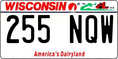 WI license plate 255NQW