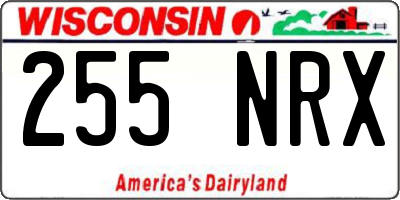 WI license plate 255NRX