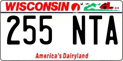 WI license plate 255NTA