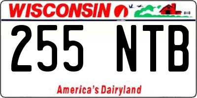WI license plate 255NTB