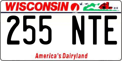 WI license plate 255NTE