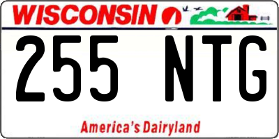 WI license plate 255NTG