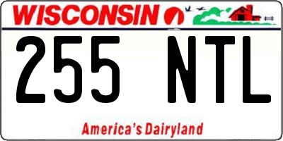 WI license plate 255NTL