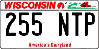 WI license plate 255NTP