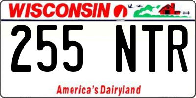WI license plate 255NTR