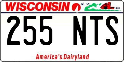 WI license plate 255NTS
