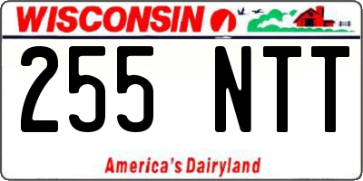 WI license plate 255NTT