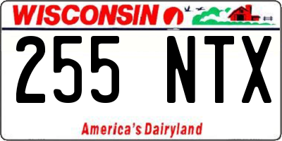 WI license plate 255NTX
