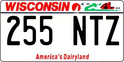 WI license plate 255NTZ