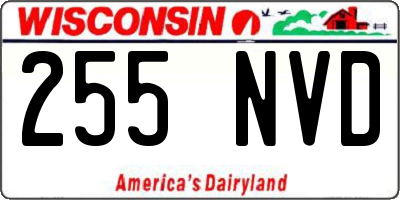 WI license plate 255NVD