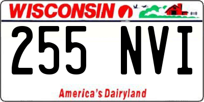 WI license plate 255NVI