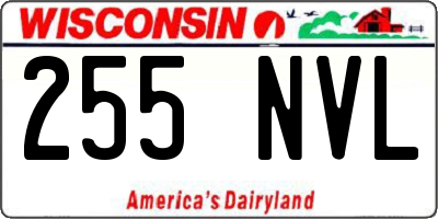 WI license plate 255NVL